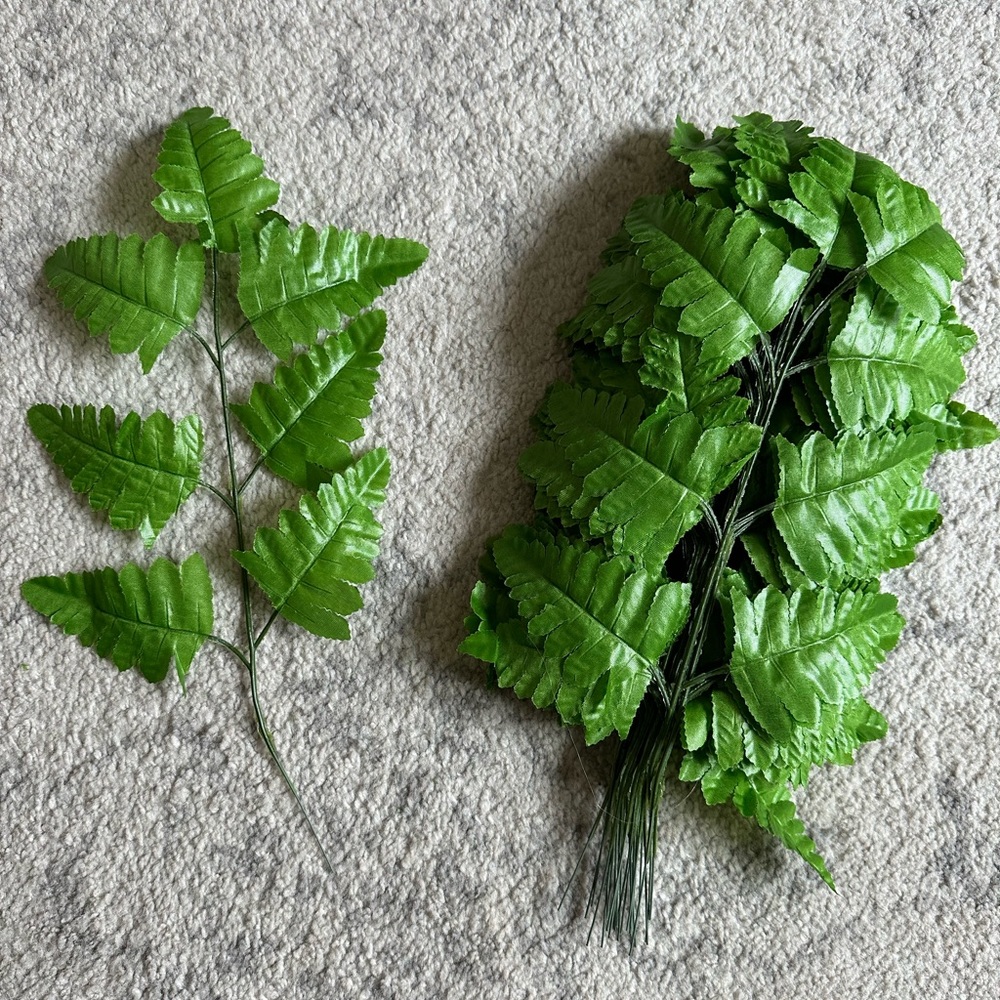 Fake Faux Green Leaves